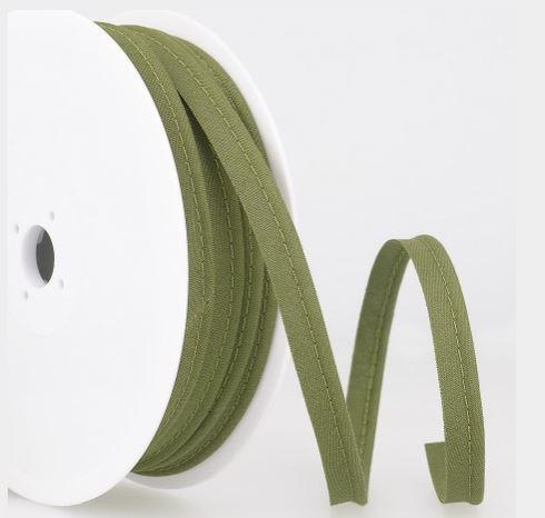 Passepoil Kaki 10mm Col:53 (vendu 10cm) - L'atelier de Gaspard et Léonie