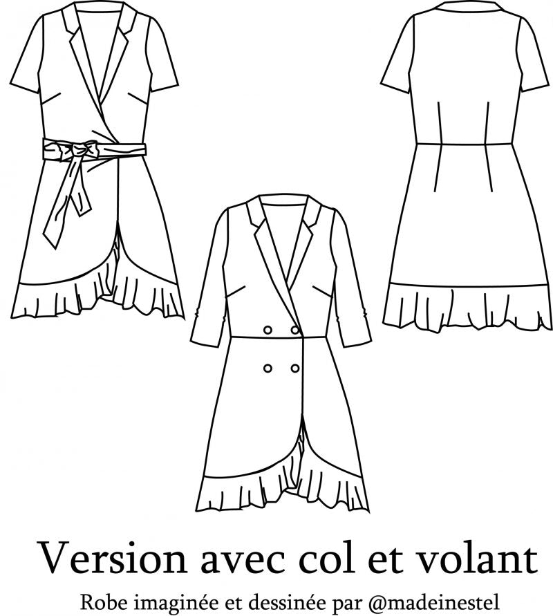 Robe ESTELLE Patron de couture Pochette - CLEMATISSE PATTERN Patron de couture CLEMATISSE PATTERN | Gaspard et Léonie Tissus en ligne et Mercerie à Toulouse