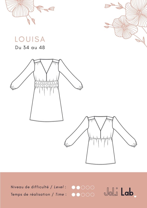 Robe et Blouse LOUISA - Patron de couture pochette JOLI LAB Patron de couture JOLI LAB | Gaspard et Léonie Tissus en ligne et Mercerie à Toulouse