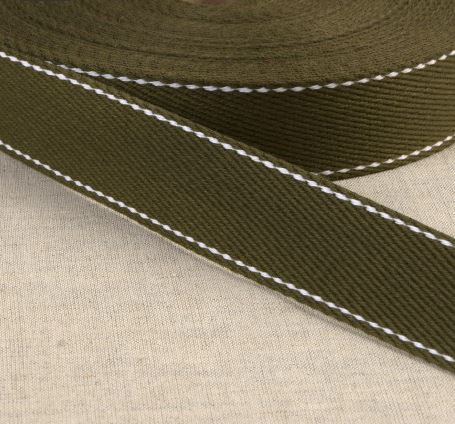 Sangle Unie Point Sellier 30mm (Vendu x10cm) VERT KAKI COL:53 Sélection Gaspard & Léonie | Gaspard et Léonie Tissus en ligne et Mercerie à Toulouse