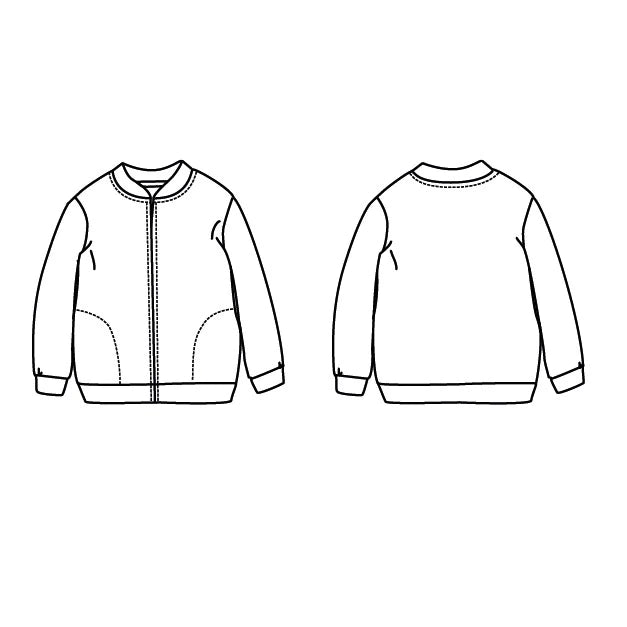 Sweat Bomber JULES - patron de couture pochette - IKATEE Patron de couture Ikatee | Gaspard et Léonie Tissus en ligne et Mercerie à Toulouse