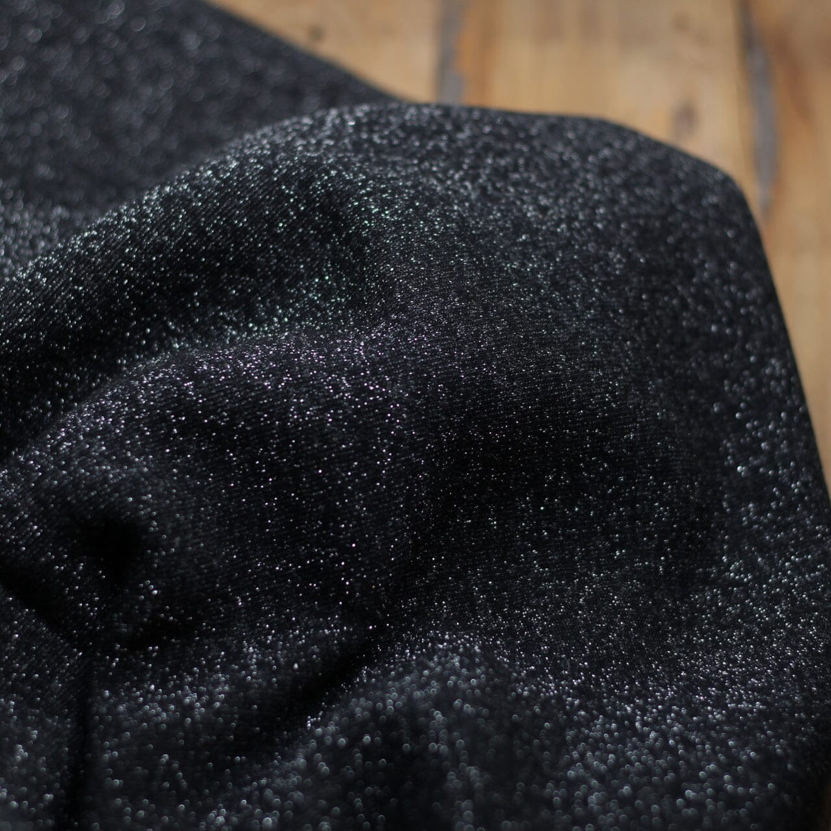 Tissu French Terry Glitter - Noir (Vendu x10cm) Tissus Sélection Gaspard & Léonie | Gaspard et Léonie Tissus en ligne et Mercerie à Toulouse