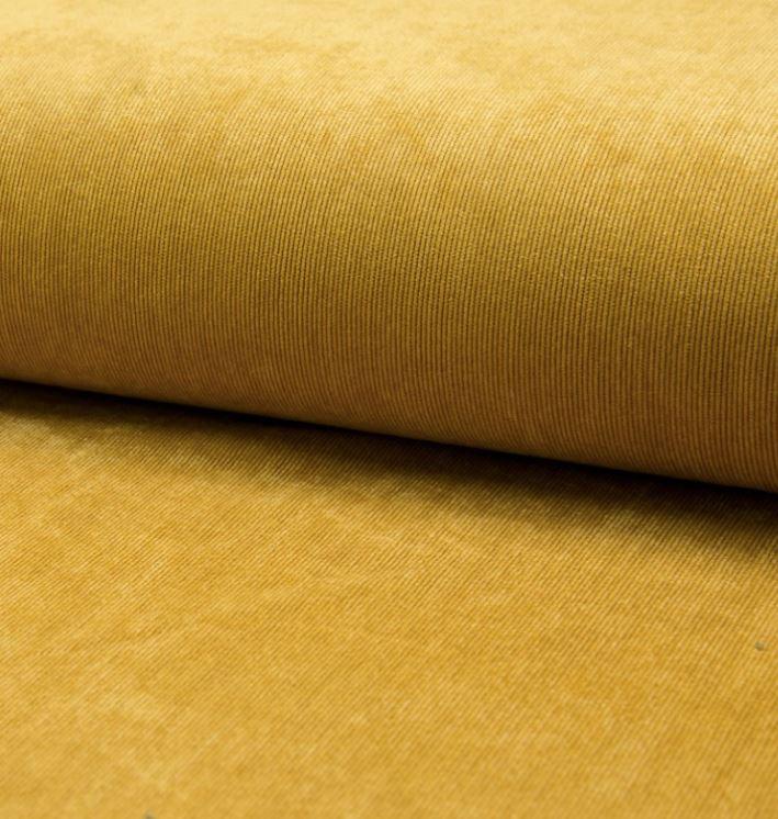 Tissu Velours milleraies Ocre (vendu x10cm) - L'atelier de Gaspard et Léonie