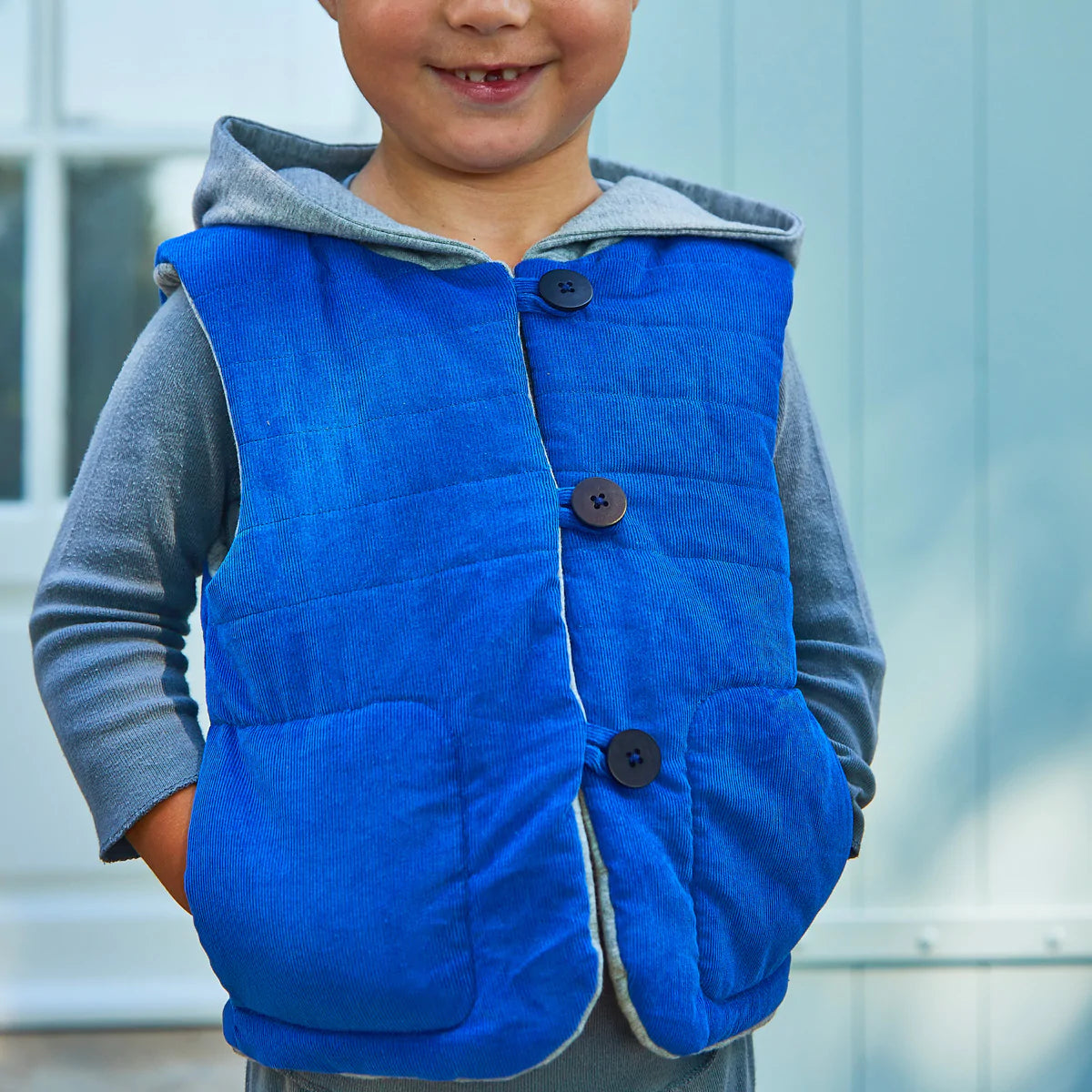 VIENNE Gilet sans manche mixte patron de couture pochette Patron de couture Ikatee | Gaspard et Léonie Tissus en ligne et Mercerie à Toulouse