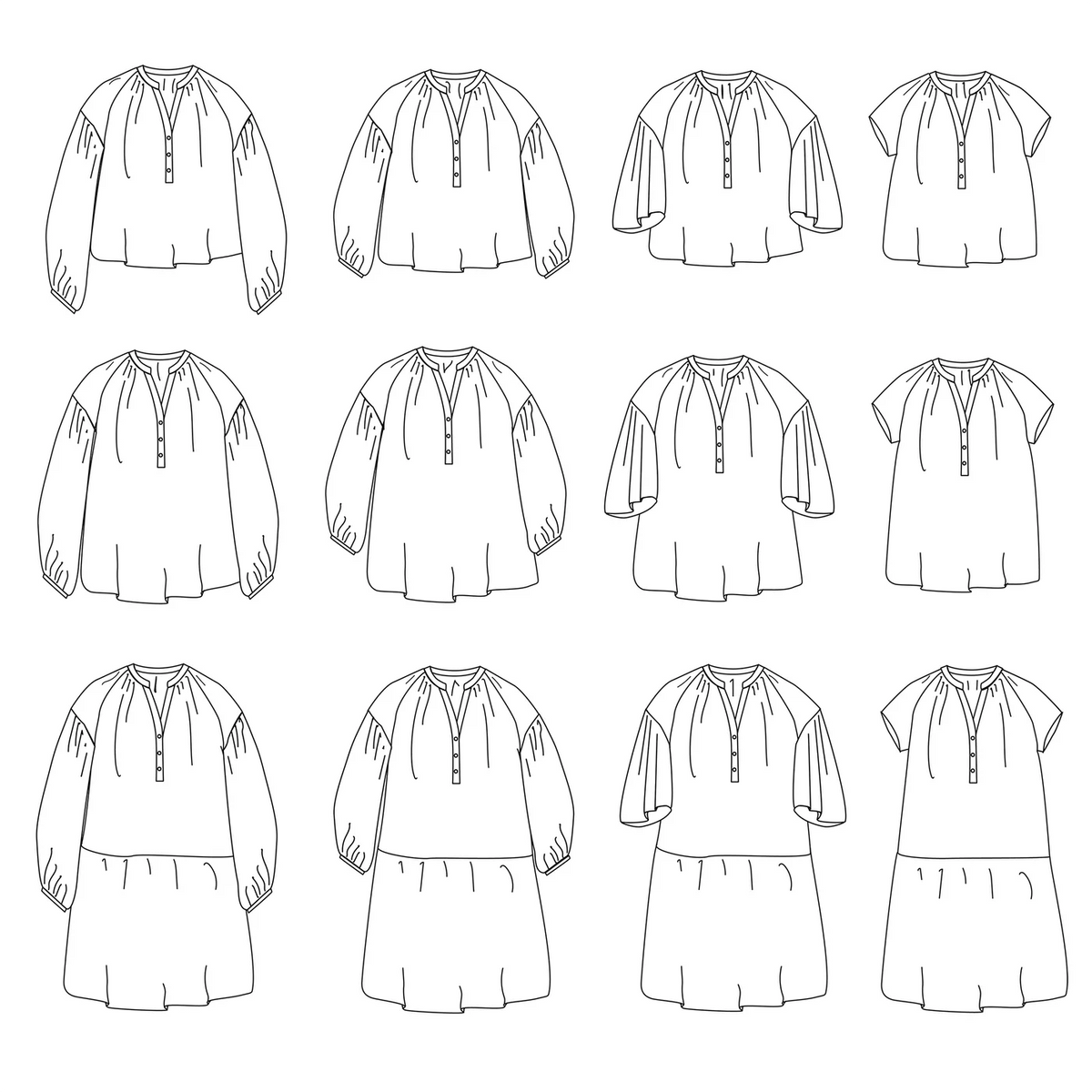 Blouse ou Robe OKINAWA - Patron de couture pochette - IKATEE Patron de couture Ikatee | Gaspard et Léonie Tissus en ligne et Mercerie à Toulouse