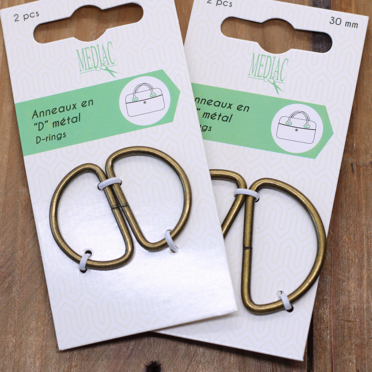 Boucles Demi lune métalliques - Bronze Mercerie L'atelier de Gaspard et Léonie | Gaspard et Léonie Tissus en ligne et Mercerie à Toulouse