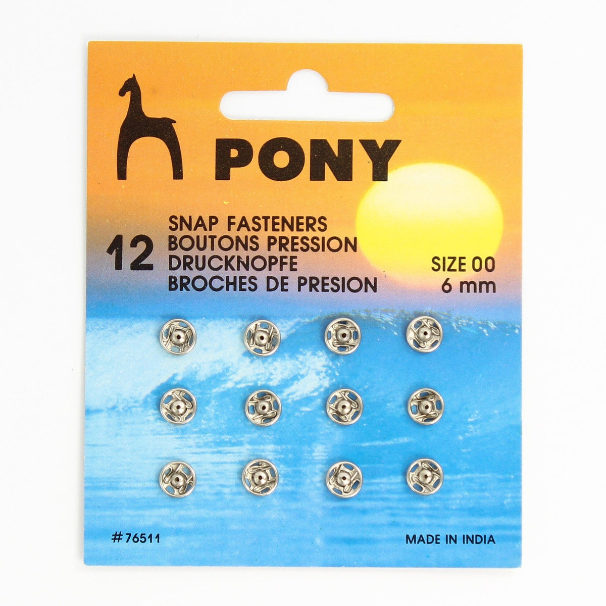 Boutons pression à coudre metalliques Mercerie Pony | Gaspard et Léonie Tissus en ligne et Mercerie à Toulouse