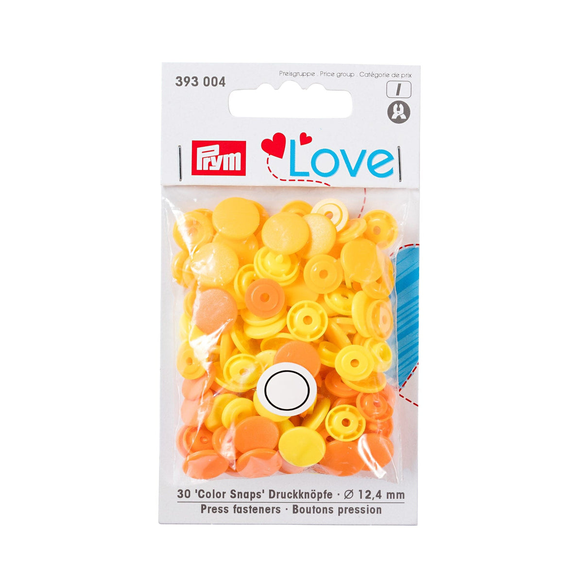 Boutons pression LOVE 12,4 mm Mercerie Prym | Gaspard et Léonie Tissus en ligne et Mercerie à Toulouse