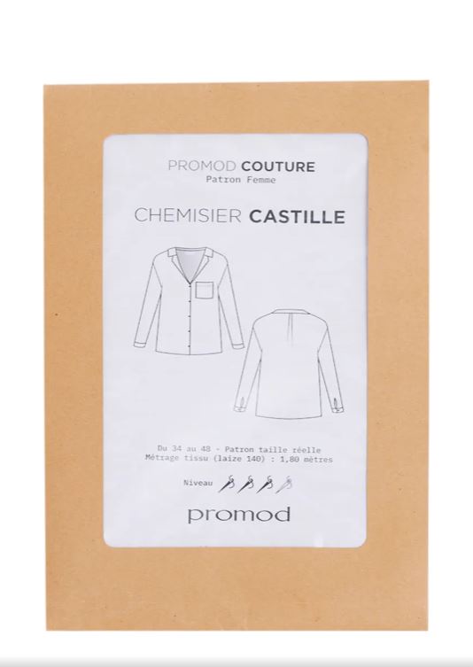 Chemisier CASTILLE - Patron de couture pochette - PROMOD COUTURE Patron de couture PROMOD COUTURE | Gaspard et Léonie Tissus en ligne et Mercerie à Toulouse
