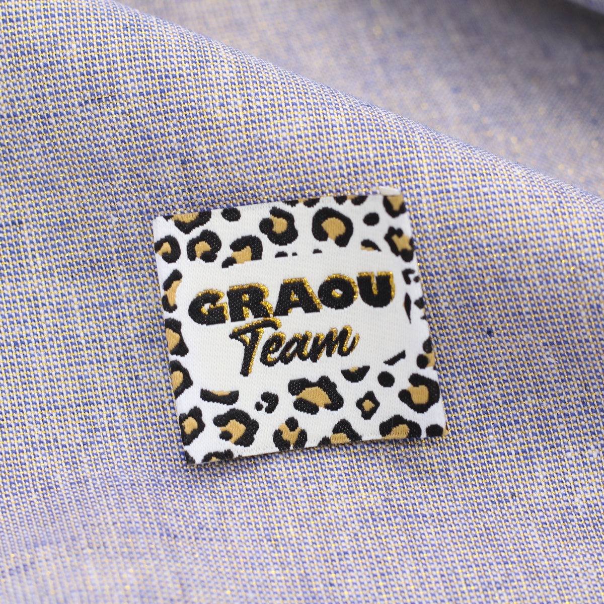 Etiquette tissée -Graou team lurex Etiquettes à coudre Sélection Gaspard & Léonie | Gaspard et Léonie Tissus en ligne et Mercerie à Toulouse