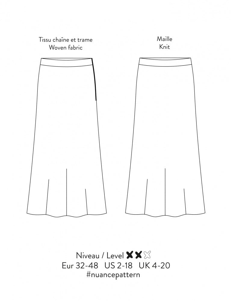 Jupe femme NUANCE Patron de couture pochette - Atelier SCÄMMIT Patron de couture ATELIER SCÄMMIT | Gaspard et Léonie Tissus en ligne et Mercerie à Toulouse