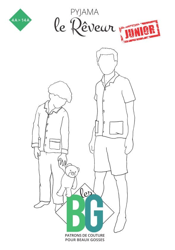 Pyjama LE REVEUR Junior Patron de couture pochette - Les Beaux Gosses Patron de couture LES BEAUX-GOSSES | Gaspard et Léonie Tissus en ligne et Mercerie à Toulouse