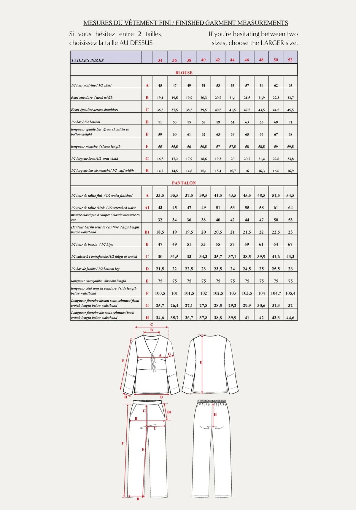 Pyjama SOUPIR Patron de couture Pochette - MAISON FAUVE Patron de couture MAISON FAUVE | Gaspard et Léonie Tissus en ligne et Mercerie à Toulouse