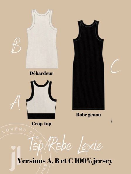 Robe top LEXIE - Patron de couture pochette JOLI LAB Patron de couture JOLI LAB | Gaspard et Léonie Tissus en ligne et Mercerie à Toulouse
