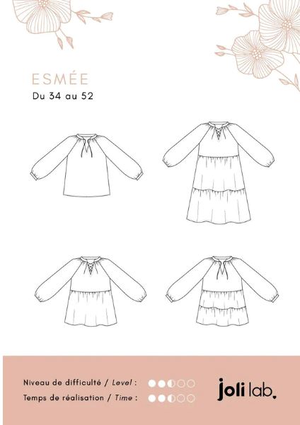 Robe/Blouse ESMEE - Patron de couture pochette JOLI LAB Patron de couture JOLI LAB | Gaspard et Léonie Tissus en ligne et Mercerie à Toulouse
