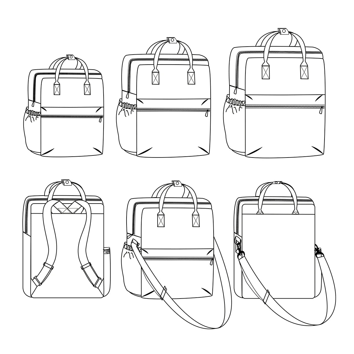 Sac à dos ou Sacoche EUGENE - Patron de couture pochette - IKATEE Patron de couture Ikatee | Gaspard et Léonie Tissus en ligne et Mercerie à Toulouse