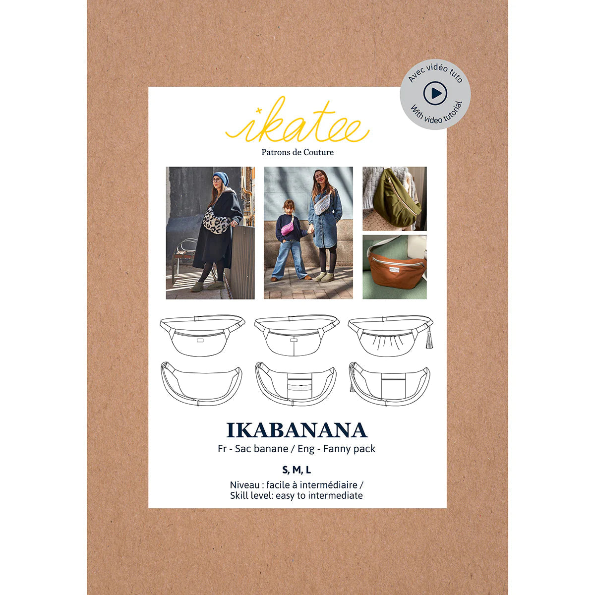 Sac Banane IKABANANA - Patron de couture pochette - IKATEE Patron de couture Ikatee | Gaspard et Léonie Tissus en ligne et Mercerie à Toulouse
