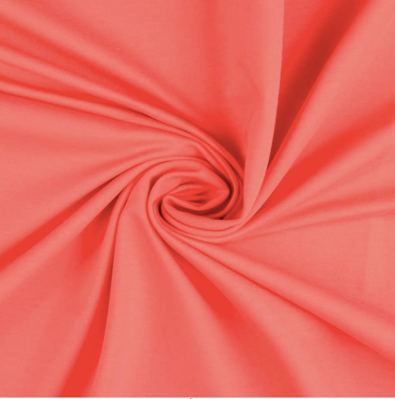 Tissu French Terry Uni - Orange corail (Vendu x10cm) Tissus Sélection Gaspard & Léonie | Gaspard et Léonie Tissus en ligne et Mercerie à Toulouse