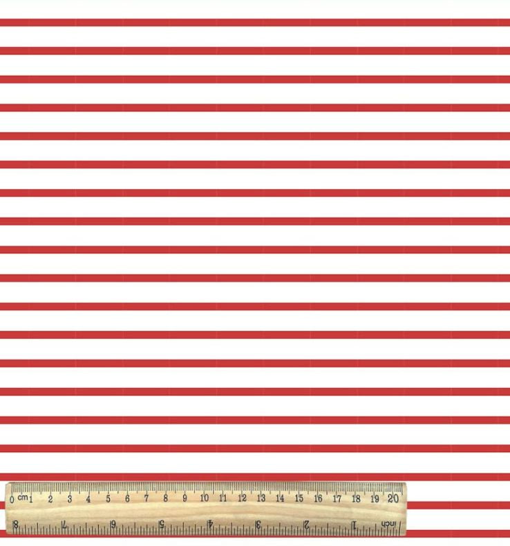 Tissu Jersey de coton - Marinière - Rouge/Blanc cassé (Vendu x10cm) Tissus Sélection Gaspard & Léonie | Gaspard et Léonie Tissus en ligne et Mercerie à Toulouse