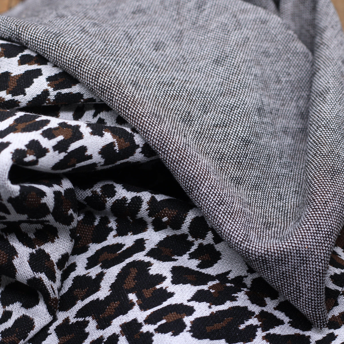 Tissu Maille Jacquard - LEOPARD - Ecru (Vendu x10cm) Tissus ALBSTOFFE | Gaspard et Léonie Tissus en ligne et Mercerie à Toulouse