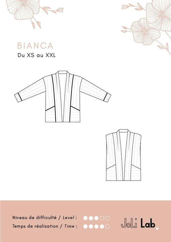 Veste BIANCA - Patron de couture pochette - JOLI LAB Patron de couture JOLI LAB | Gaspard et Léonie Tissus en ligne et Mercerie à Toulouse
