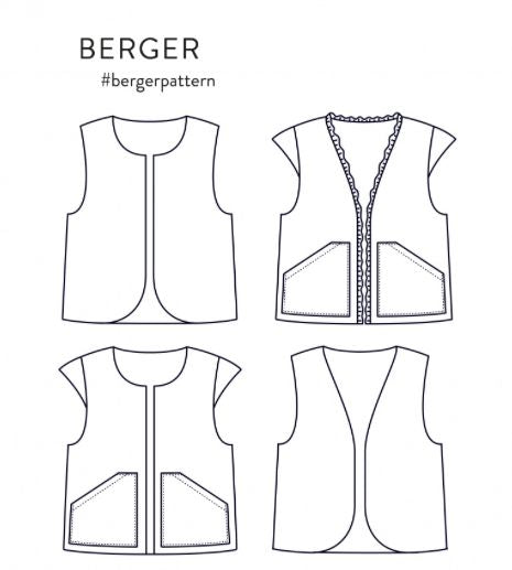 Veste/Gilet BERGER Patron de couture pochette - Atelier SCÄMMIT Patron de couture ATELIER SCÄMMIT | Gaspard et Léonie Tissus en ligne et Mercerie à Toulouse