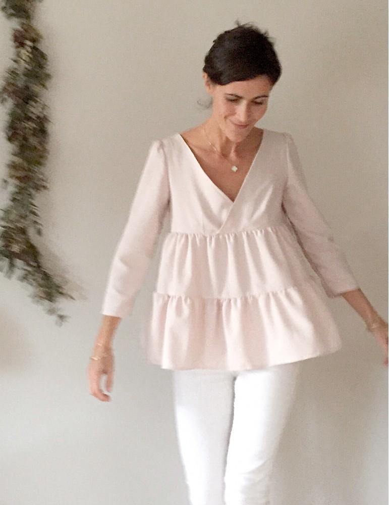Blouse ou Robe femme EUGENIE Patron de couture pochette - L'atelier de Gaspard et Léonie