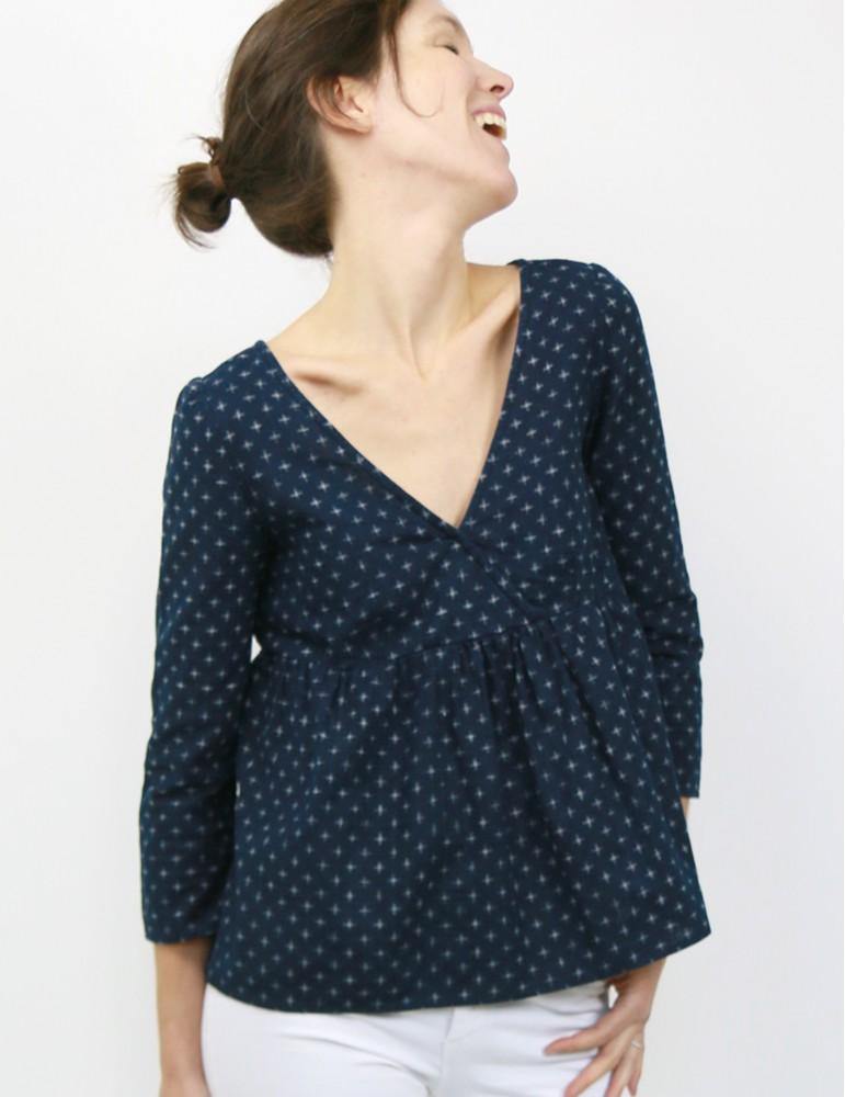 Blouse ou Robe femme EUGENIE Patron de couture pochette - L'atelier de Gaspard et Léonie