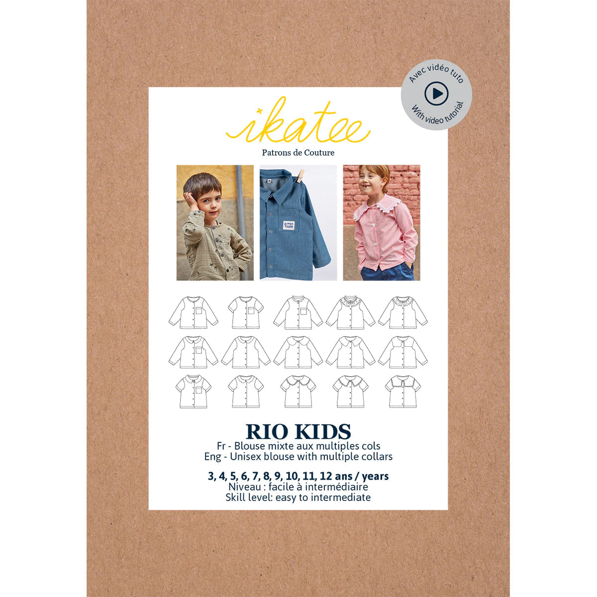 Blouse RIO KIDS - patron de couture pochette - IKATEE Patron de couture Ikatee | Gaspard et Léonie Tissus en ligne et Mercerie à Toulouse