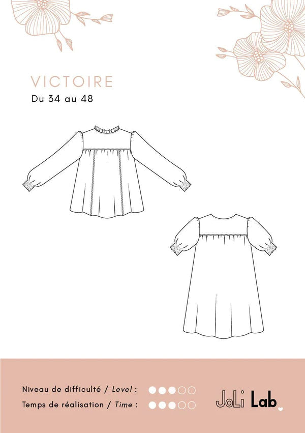 Blouse/Robe VICTOIRE - Patron de couture pochette - JOLI LAB Patron de couture JOLI LAB | Gaspard et Léonie Tissus en ligne et Mercerie à Toulouse