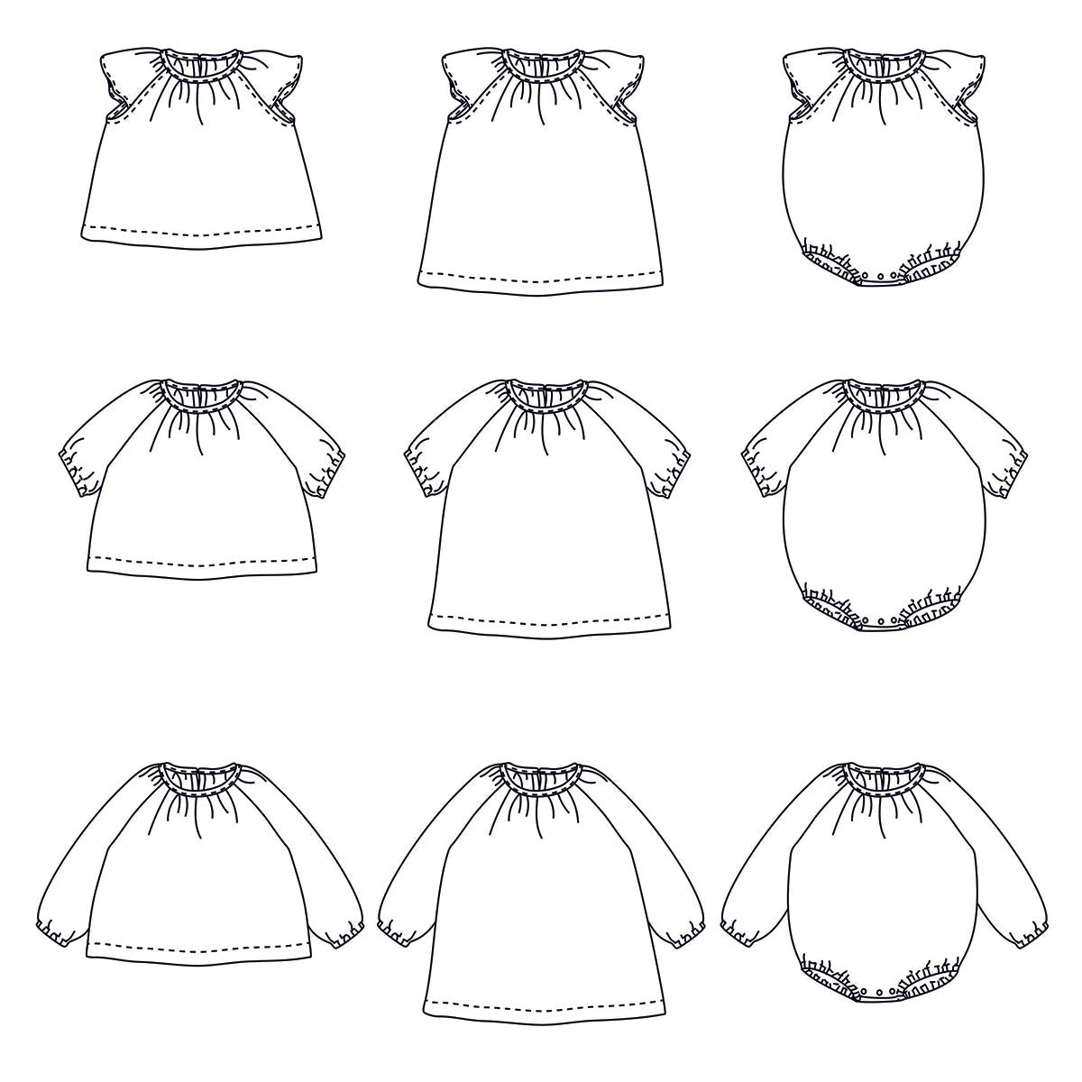Blouse/Robe/Barboteuse HANOÏ - patron de couture pochette - IKATEE Patron de couture Ikatee | Gaspard et Léonie Tissus en ligne et Mercerie à Toulouse