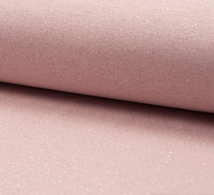 Bord Côte Vieux Rose - Glitter Argent (Vendu x10cm) Tissus Sélection Gaspard & Léonie | Gaspard et Léonie Tissus Mercerie Toulouse
