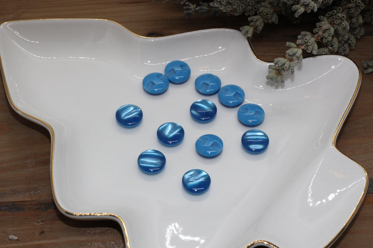 Bouton "Bonbon" Bleu - L'atelier de Gaspard et Léonie