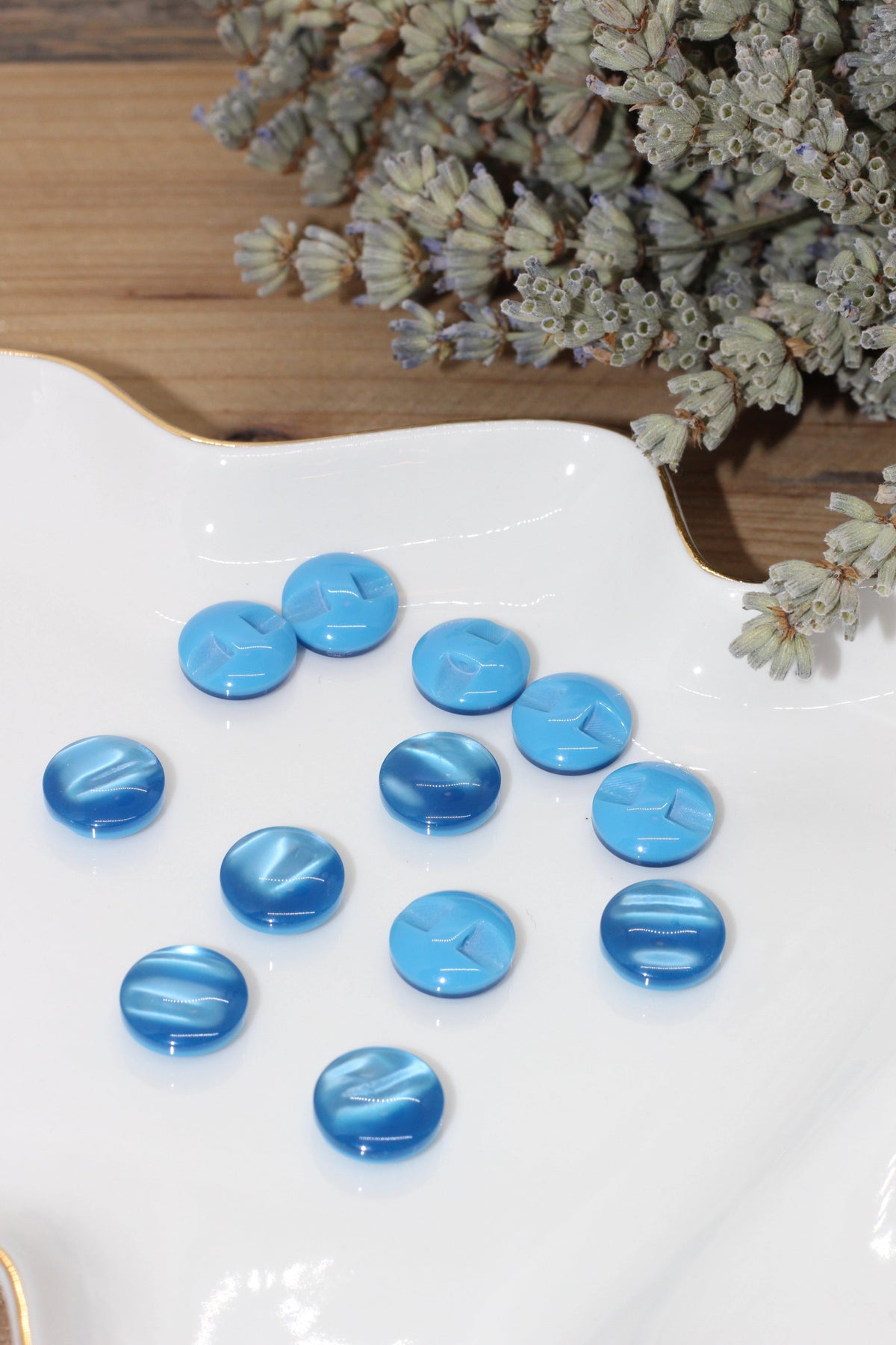 Bouton "Bonbon" Bleu - L'atelier de Gaspard et Léonie