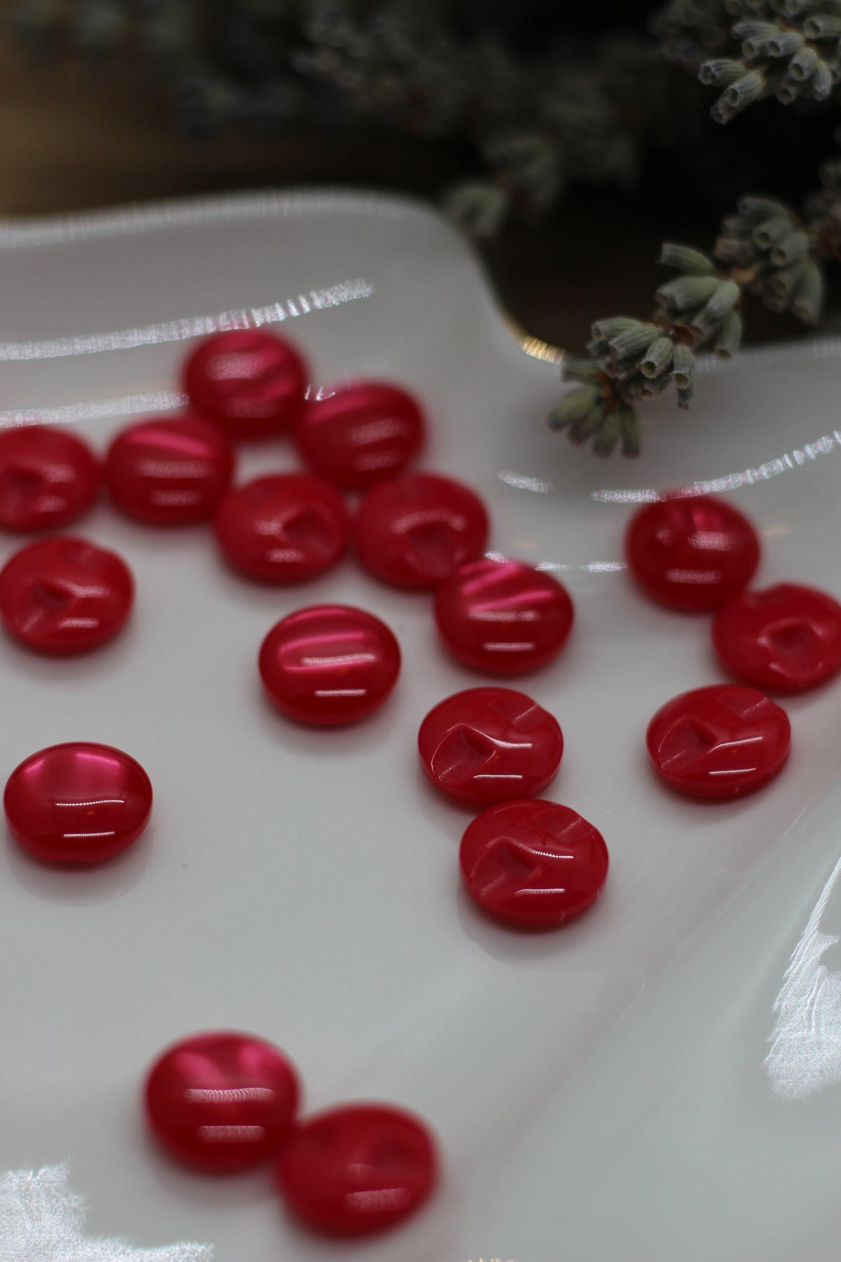 Bouton "Bonbon" Rouge - L'atelier de Gaspard et Léonie