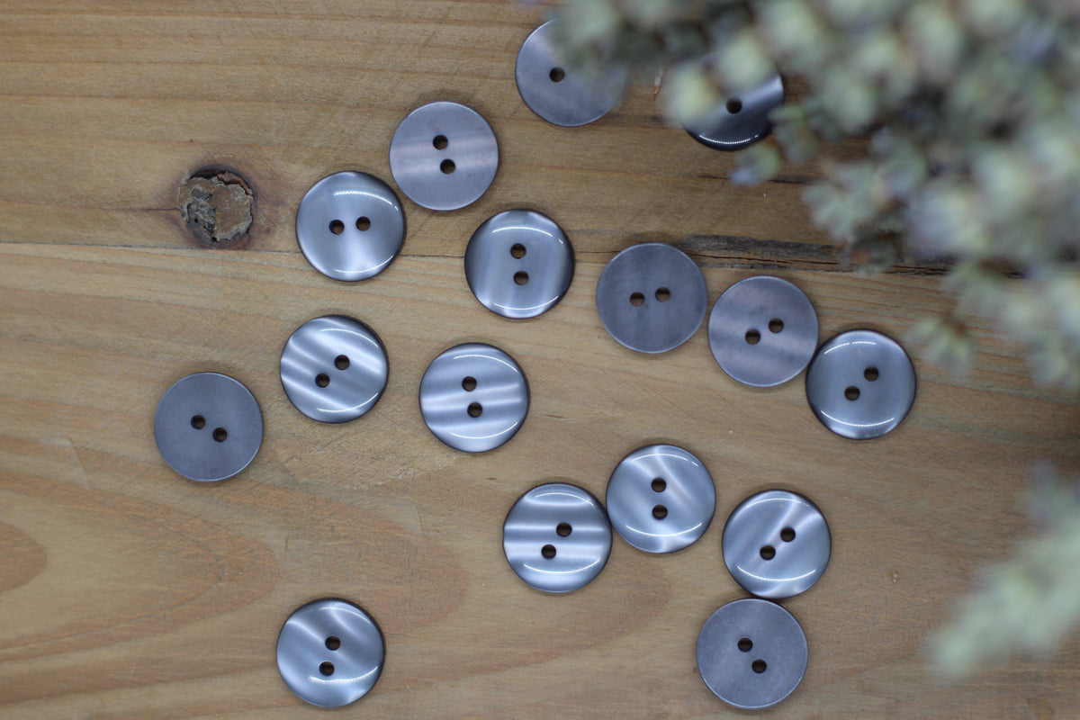 Bouton "Joy" Gris - L'atelier de Gaspard et Léonie