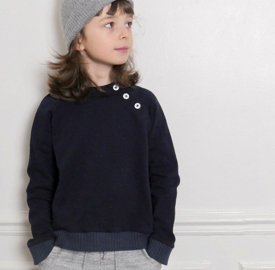 CHARLIE Enfant Mixte Sweat Capuche patron de couture pochette - L'atelier de Gaspard et Léonie