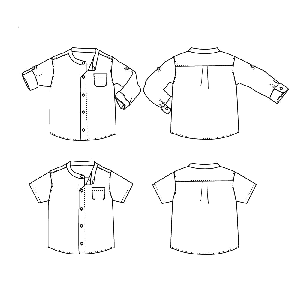 Chemise PARIS KIDS - patron de couture pochette - IKATEE Patron de couture Ikatee | Gaspard et Léonie Tissus en ligne et Mercerie à Toulouse