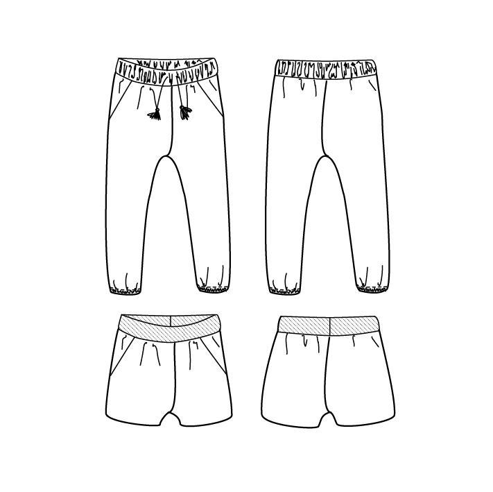 DAKAR Pantalon/Short patron de couture pochette Patron de couture Ikatee | Gaspard et Léonie Tissus Mercerie Toulouse