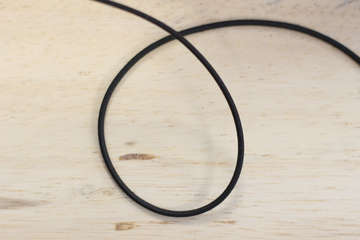 Elastique 3mm Rond NOIR (vendu x10cm) Elastique L'atelier de Gaspard et Léonie | Gaspard et Léonie Tissus Mercerie Toulouse