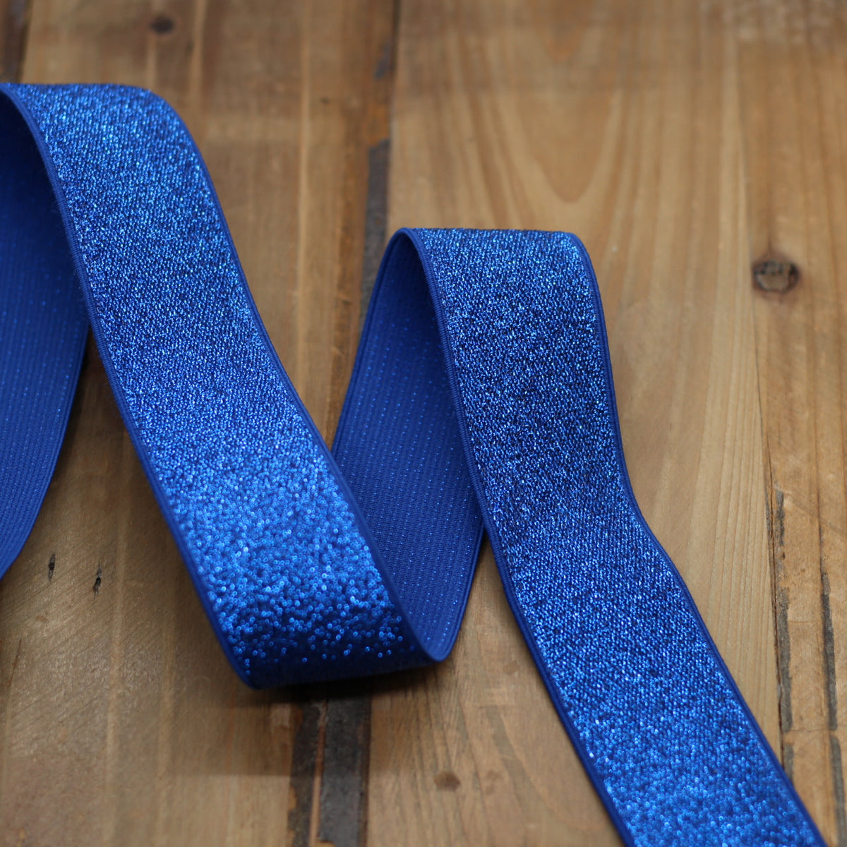 Elastique Large Lurex Bleu cobalt (Vendu x10cm) Mercerie Sélection Gaspard & Léonie | Gaspard et Léonie Tissus en ligne et Mercerie à Toulouse