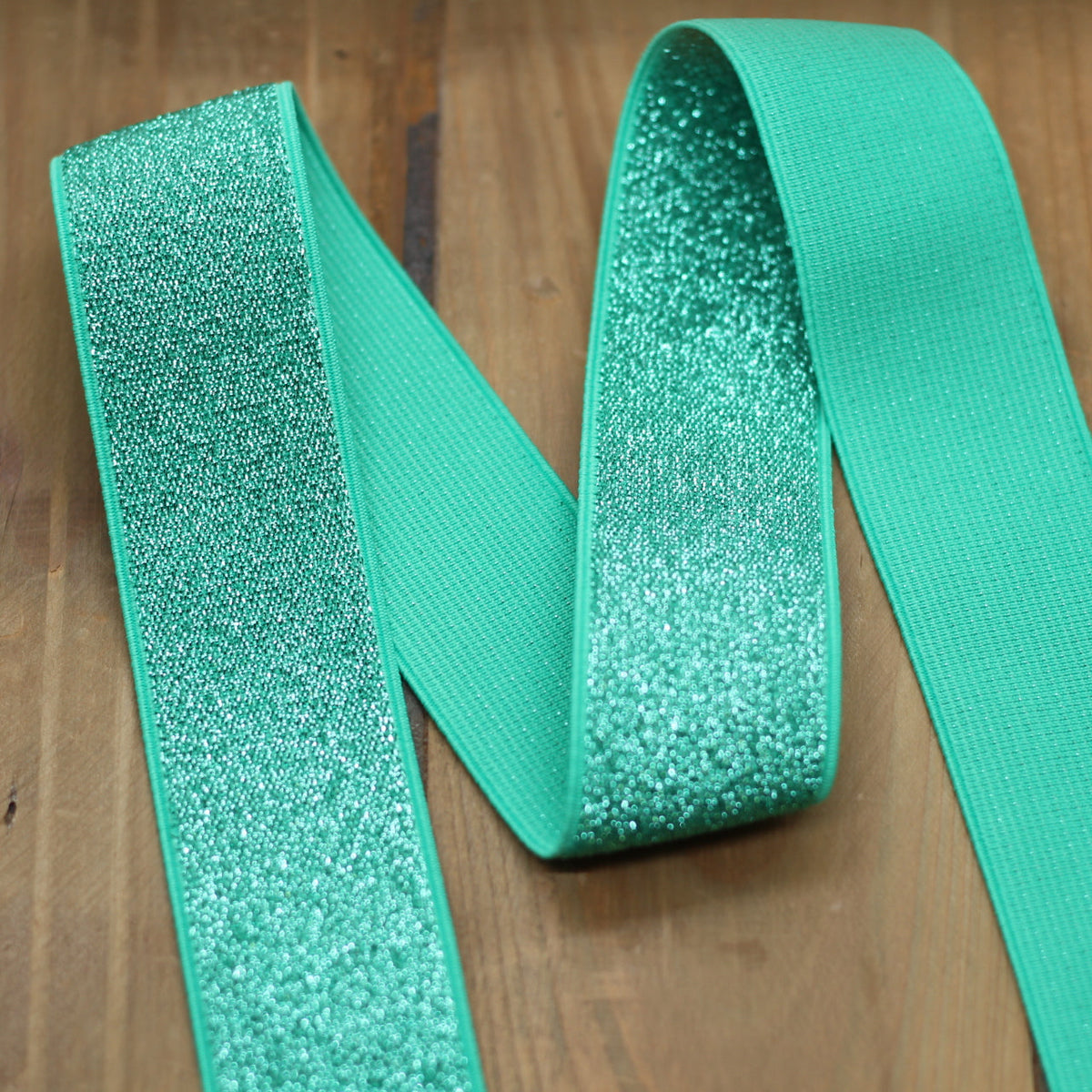 Elastique Large Lurex Vert menthe (Vendu x10cm) Mercerie Sélection Gaspard & Léonie | Gaspard et Léonie Tissus en ligne et Mercerie à Toulouse