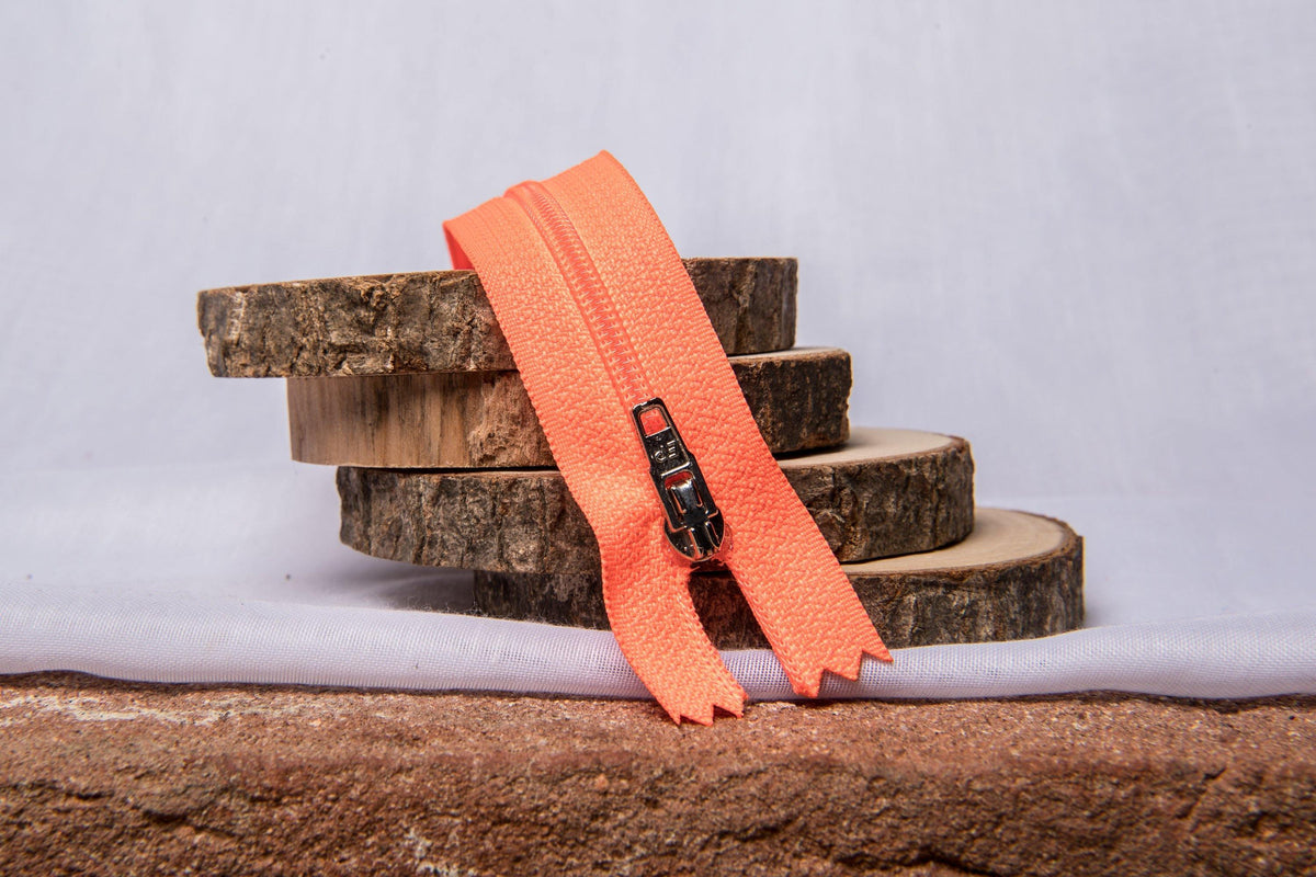 Fermeture Eclair Spirale ORANGE- Non Séparable Z51 395 - L'atelier de Gaspard et Léonie