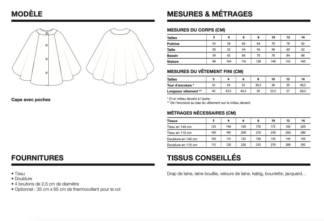 HARRY MINI Cape Patron de couture pochette - L'atelier de Gaspard et Léonie
