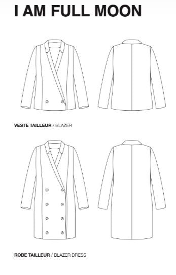 I AM FULL MOON Veste tailleur - Patron de couture pochette Patron de couture I AM Patterns | Gaspard et Léonie Tissus en ligne et Mercerie à Toulouse