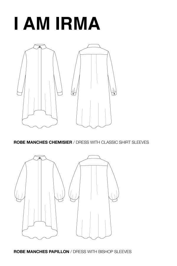 IRMA Robe ou Chemise Patron de couture pochette - L'atelier de Gaspard et Léonie