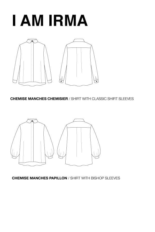 IRMA Robe ou Chemise Patron de couture pochette - L'atelier de Gaspard et Léonie