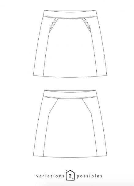 Jupe femme NOVEMBRE Patron de couture pochette - L'atelier de Gaspard et Léonie