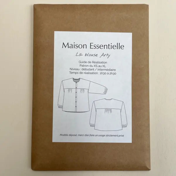 La blouse / robe ARTY - Patron de couture pochette - MAISON ESSENTIELLE Patron de couture MAISON ESSENTIELLE | Gaspard et Léonie Tissus en ligne et Mercerie à Toulouse