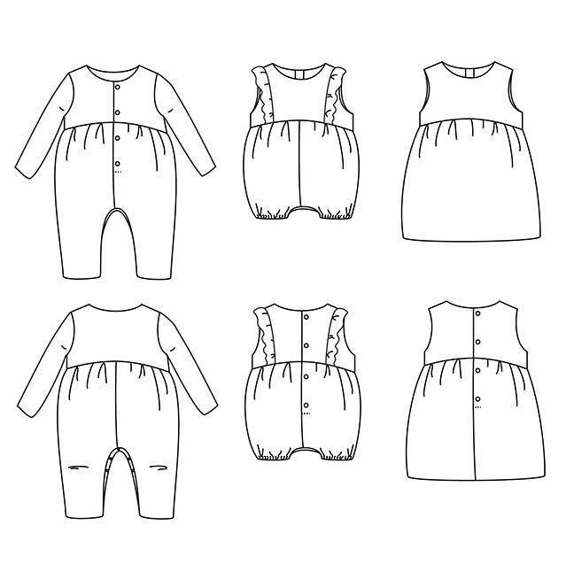 MADRID Combi-pantalon short ou robe patron de couture pochette - L'atelier de Gaspard et Léonie